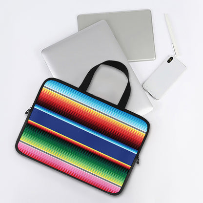 Ethnic Mexican Serape Pattern Print Laptop Sleeve With Handle
