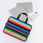 Ethnic Mexican Serape Pattern Print Laptop Sleeve With Handle