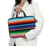 Ethnic Mexican Serape Pattern Print Laptop Sleeve With Handle