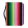 Ethnic Mexican Serape Pattern Print Leather Bible Cover