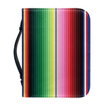 Ethnic Mexican Serape Pattern Print Leather Bible Cover