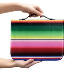 Ethnic Mexican Serape Pattern Print Leather Bible Cover