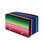 Ethnic Mexican Serape Pattern Print Leather Tissue Box Cover