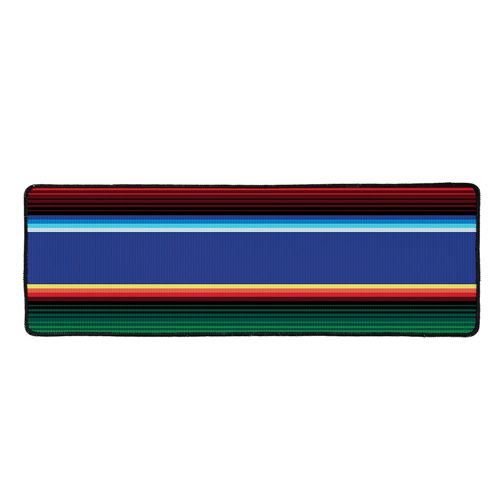 Ethnic Mexican Serape Pattern Print Long Kitchen Mat