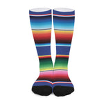 Ethnic Mexican Serape Pattern Print Long Socks