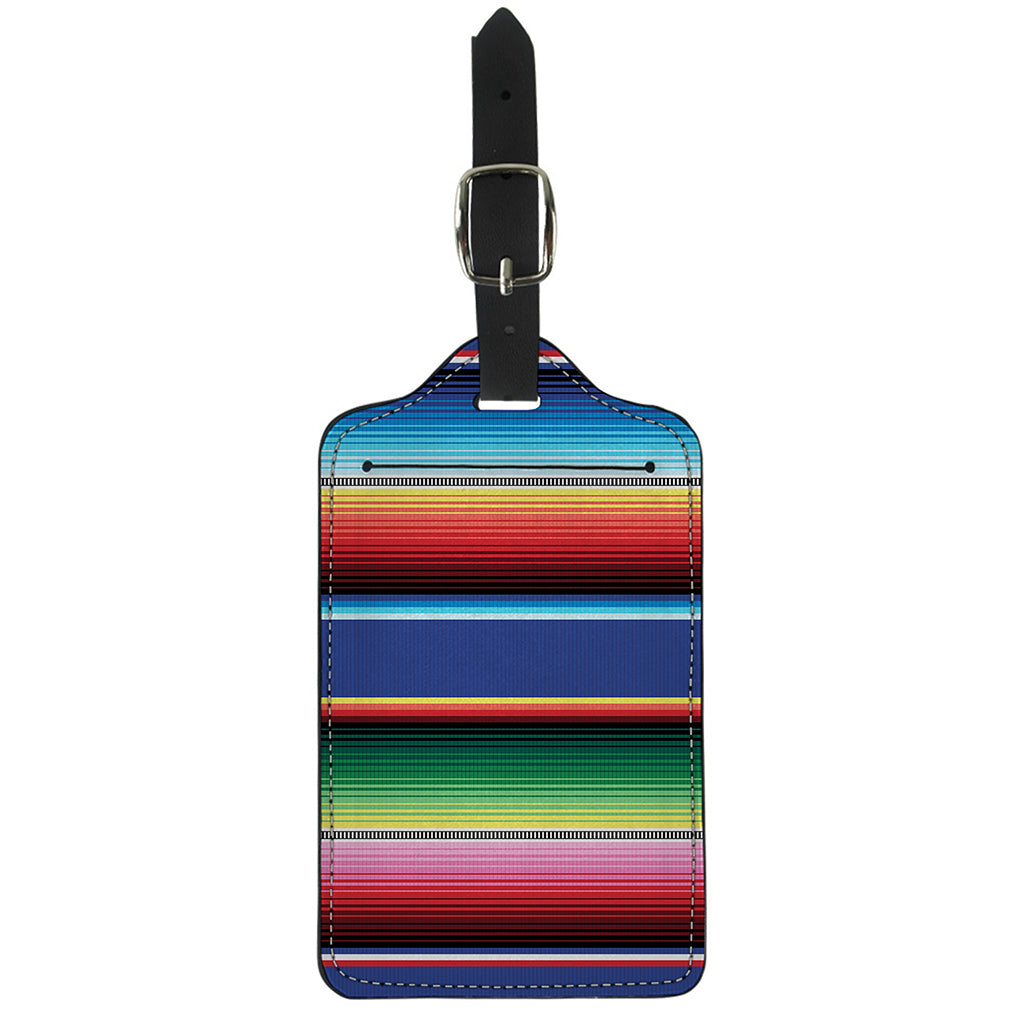 Ethnic Mexican Serape Pattern Print Luggage Tag