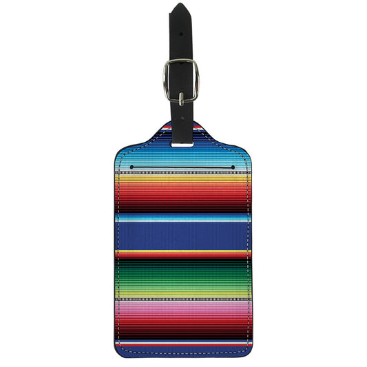 Ethnic Mexican Serape Pattern Print Luggage Tag