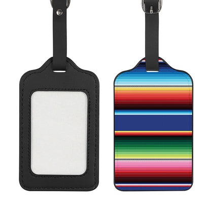 Ethnic Mexican Serape Pattern Print Luggage Tag