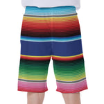 Ethnic Mexican Serape Pattern Print Men's Beach Shorts