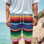 Ethnic Mexican Serape Pattern Print Men's Cargo Shorts