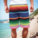 Ethnic Mexican Serape Pattern Print Men's Cargo Shorts