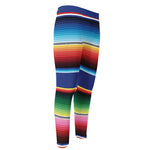 Ethnic Mexican Serape Pattern Print Men's Compression Pants