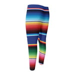 Ethnic Mexican Serape Pattern Print Men's Compression Pants