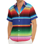 Ethnic Mexican Serape Pattern Print Men's Deep V-Neck Shirt