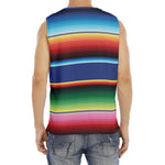 Ethnic Mexican Serape Pattern Print Men's Fitness Tank Top