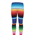 Ethnic Mexican Serape Pattern Print Men's Leggings