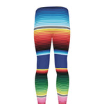Ethnic Mexican Serape Pattern Print Men's leggings