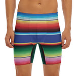 Ethnic Mexican Serape Pattern Print Men's Long Boxer Briefs