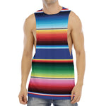 Ethnic Mexican Serape Pattern Print Men's Muscle Tank Top