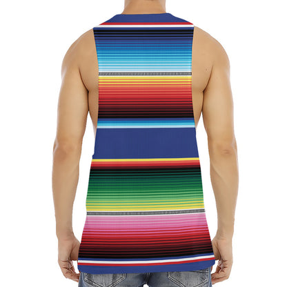 Ethnic Mexican Serape Pattern Print Men's Muscle Tank Top