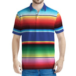 Ethnic Mexican Serape Pattern Print Men's Polo Shirt