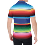 Ethnic Mexican Serape Pattern Print Men's Shirt