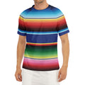 Ethnic Mexican Serape Pattern Print Men's Short Sleeve Rash Guard