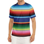 Ethnic Mexican Serape Pattern Print Men's Short Sleeve Rash Guard