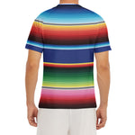 Ethnic Mexican Serape Pattern Print Men's Short Sleeve Rash Guard