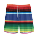 Ethnic Mexican Serape Pattern Print Men's Sports Shorts