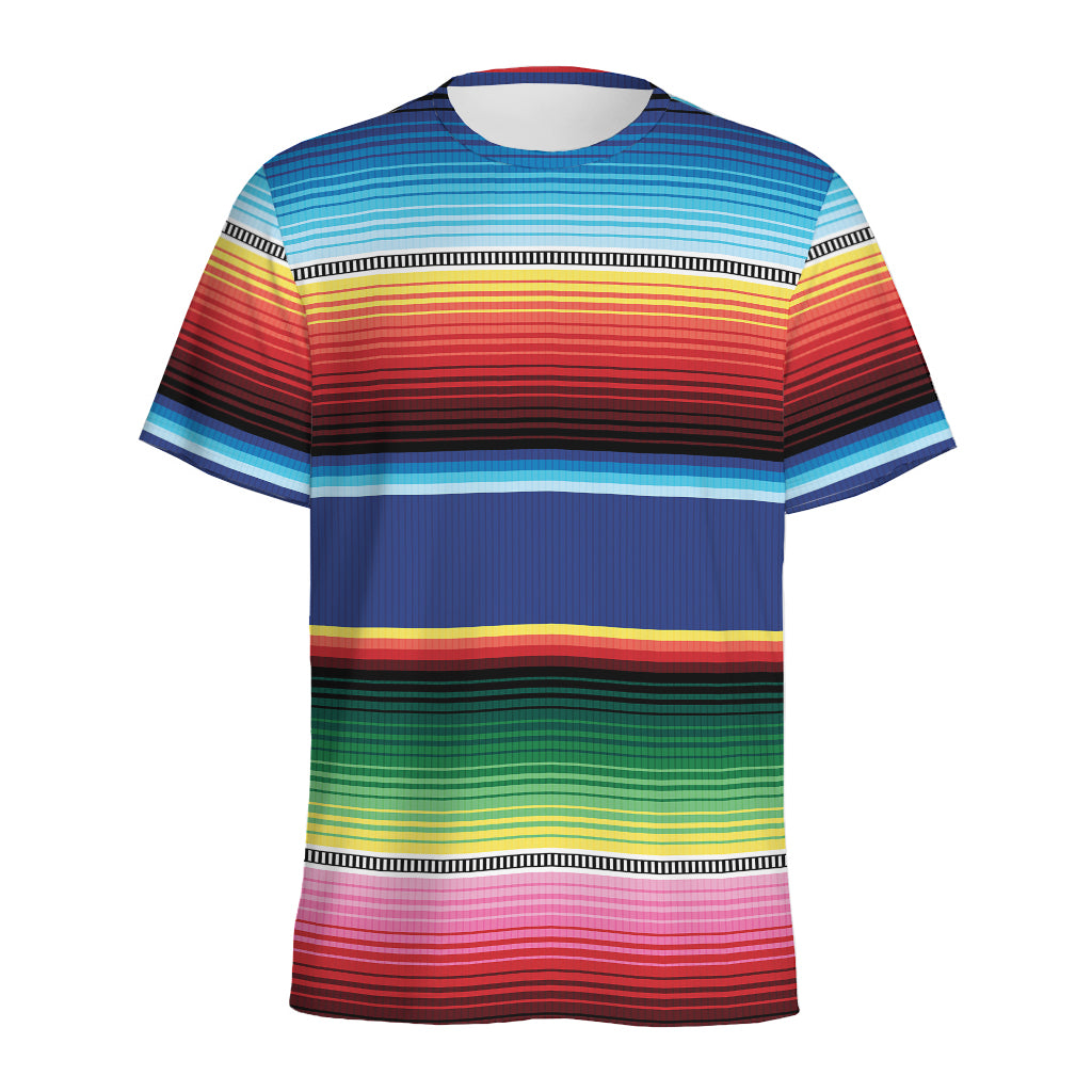 Ethnic Mexican Serape Pattern Print Men's Sports T-Shirt