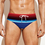 Ethnic Mexican Serape Pattern Print Men's Swim Briefs