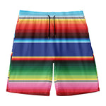 Ethnic Mexican Serape Pattern Print Men's Swim Trunks