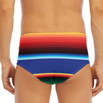 Ethnic Mexican Serape Pattern Print Men's Triangle Swim Briefs