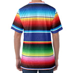 Ethnic Mexican Serape Pattern Print Men's Velvet T-Shirt
