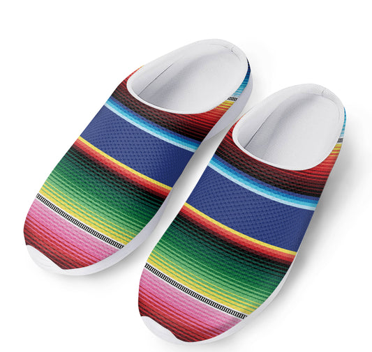 Ethnic Mexican Serape Pattern Print Mesh Casual Shoes