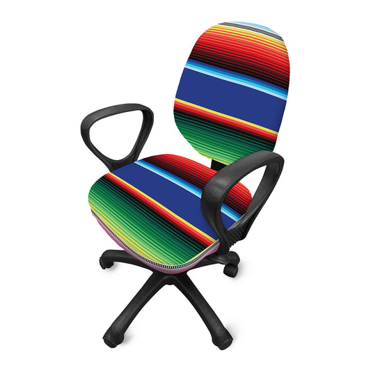 Ethnic Mexican Serape Pattern Print Office Chair Cover