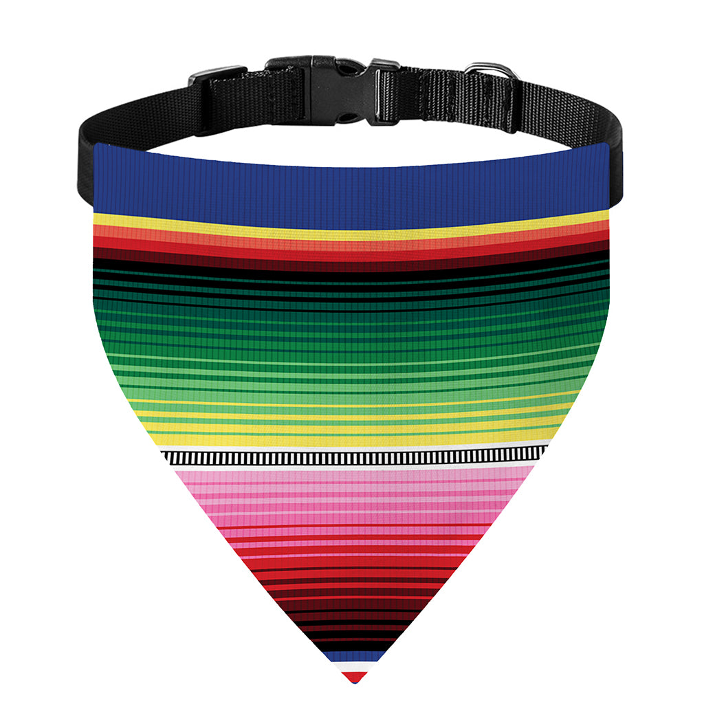 Ethnic Mexican Serape Pattern Print Over The Collar Dog Bandana