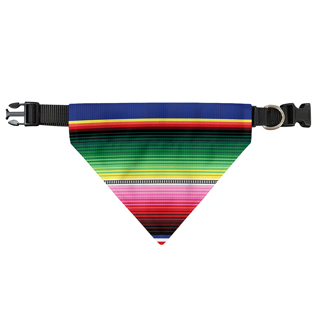 Ethnic Mexican Serape Pattern Print Over The Collar Dog Bandana