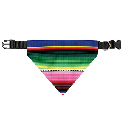Ethnic Mexican Serape Pattern Print Over The Collar Dog Bandana