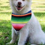 Ethnic Mexican Serape Pattern Print Over The Collar Dog Bandana