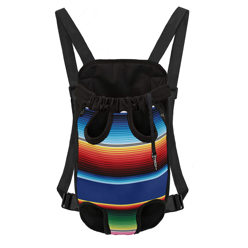 Ethnic Mexican Serape Pattern Print Pet Carrier Backpack