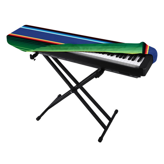 Ethnic Mexican Serape Pattern Print Piano Keyboard Cover