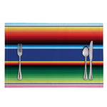 Ethnic Mexican Serape Pattern Print Placemat