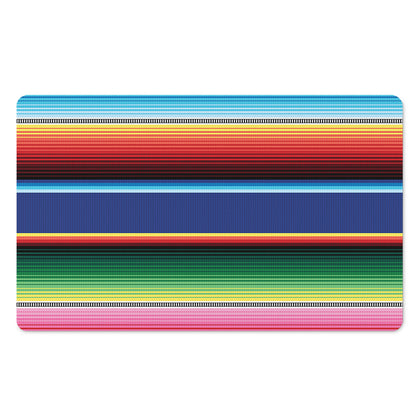 Ethnic Mexican Serape Pattern Print Polyester Doormat