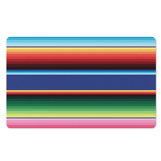 Ethnic Mexican Serape Pattern Print Polyester Doormat