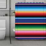 Ethnic Mexican Serape Pattern Print Polyester Shower Curtain