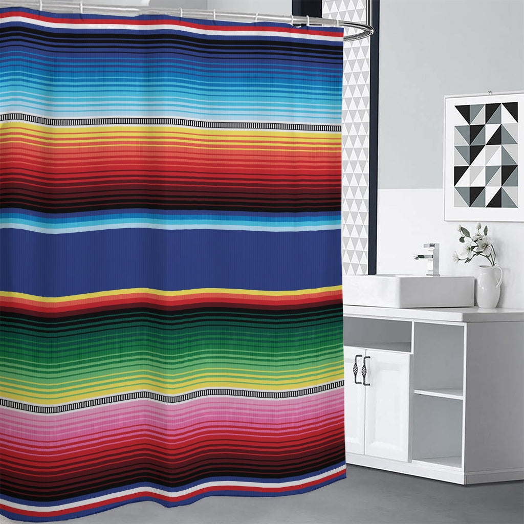 Ethnic Mexican Serape Pattern Print Premium Shower Curtain