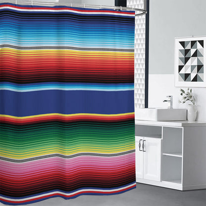 Ethnic Mexican Serape Pattern Print Premium Shower Curtain