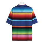 Ethnic Mexican Serape Pattern Print Rayon Hawaiian Shirt